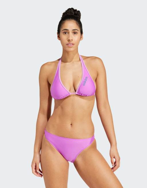adidas – Fioletowe wyściełane bikini neckholder