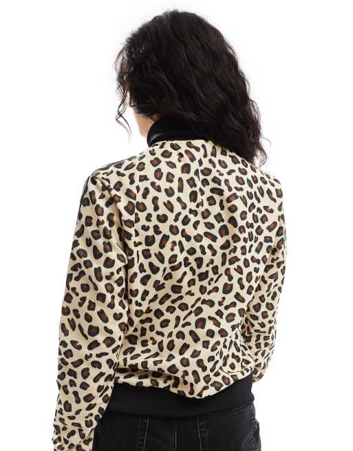 adidas - Firebird - Trainingstop met luipaardprint in zwart, 3 van 4