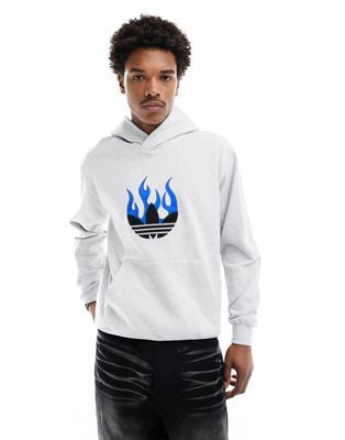 adidas Originals Flames Logo hoodie in grey