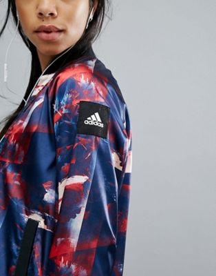 adidas blue flower jacket