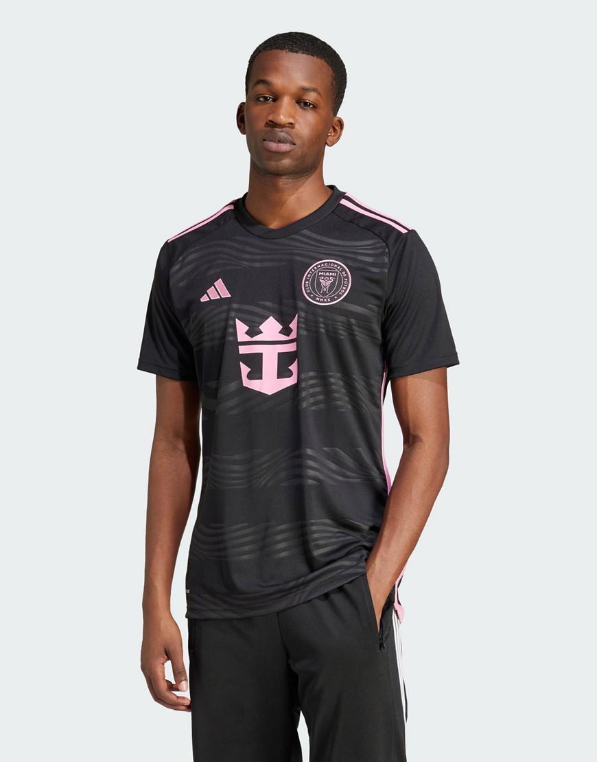 adidas Football 23/24 Inter Miami Away Jersey t-shirt in blsck-Black