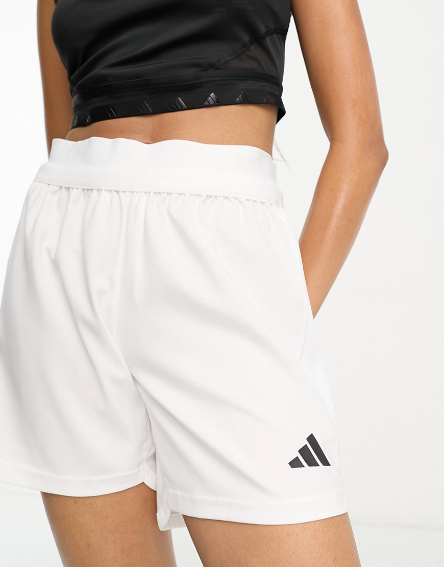 Adidas Originals Adidas Football 3 Stripe Shorts In White