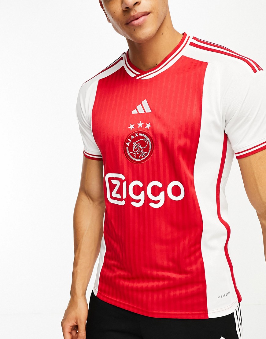 adidas Football AFC Ajax 23/24 home jersey in red and white