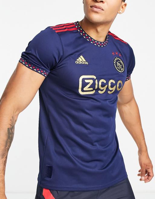 Ajax Amsterdam With the 2022/23 Away Kit Blue Football Shirt 