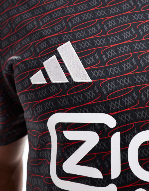 adidas Football Ajax Amsterdam Maillot d avant match Noir ASOS