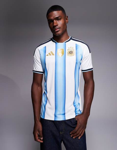 adidas Football – Argentina 2026 World Cup – Heimtrikot mit blauen Streifen - view 1