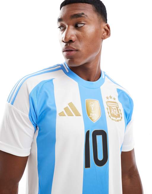 adidas Football – Argentina 24 Messi Home – Biało-niebieska dżersejowa koszulka piłkarska