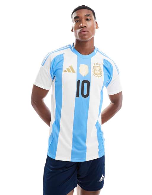 adidas Football Argentina 24 Messi Home Maglia bianca e blu ASOS