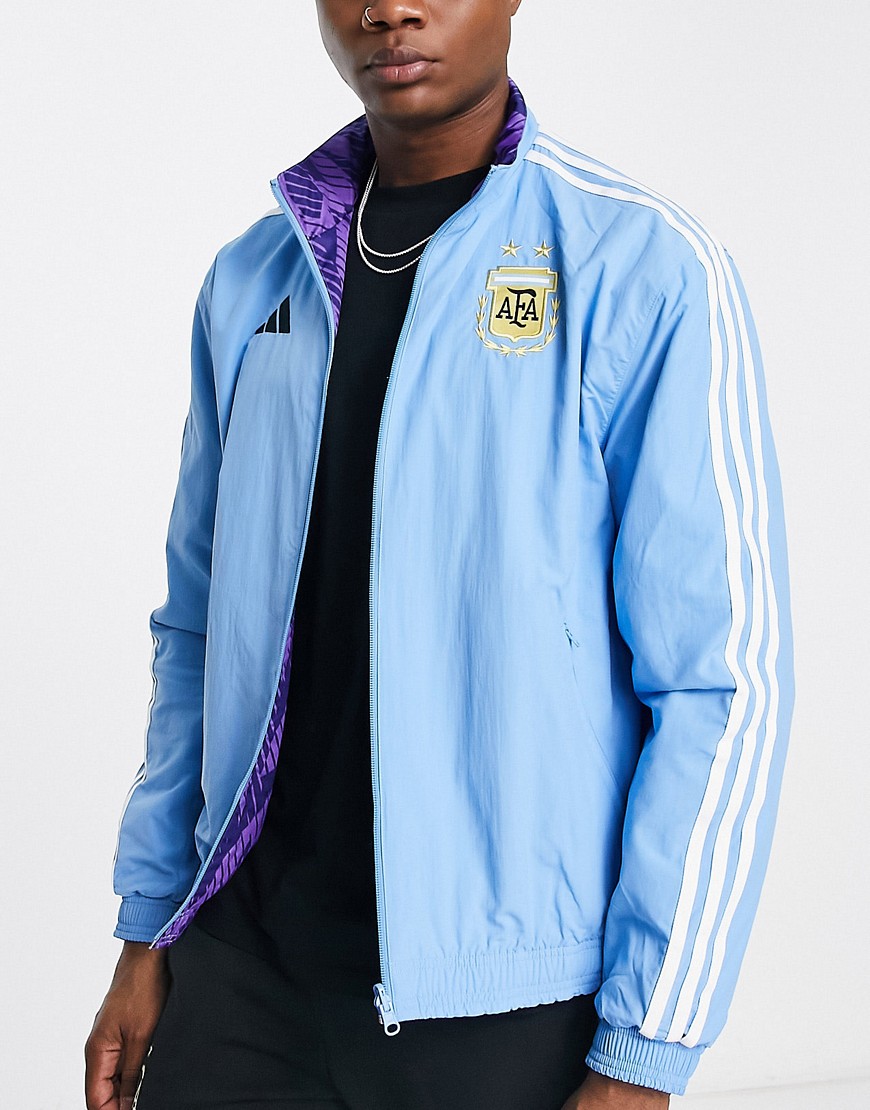 adidas football argentina world cup 2022 anthem jacket in blue