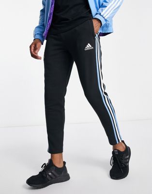 adidas Football Argentina World Cup 2022 DNA 3 stripe trackies in black - ASOS Price Checker