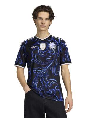 adidas Football Argentina World Cup 26 away jersey in navy print-Blue