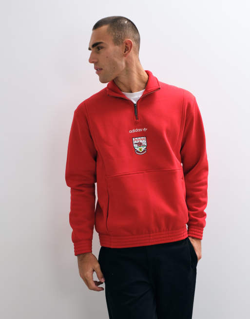 adidas Football Arsenal 26/27 EQT half zip top in red, 2 of 5