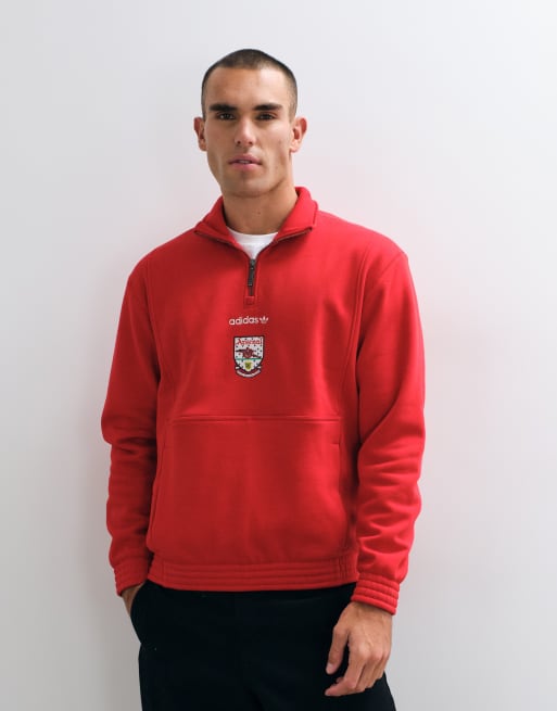 adidas Football Arsenal 26/27 EQT half zip top in red, 5 of 5