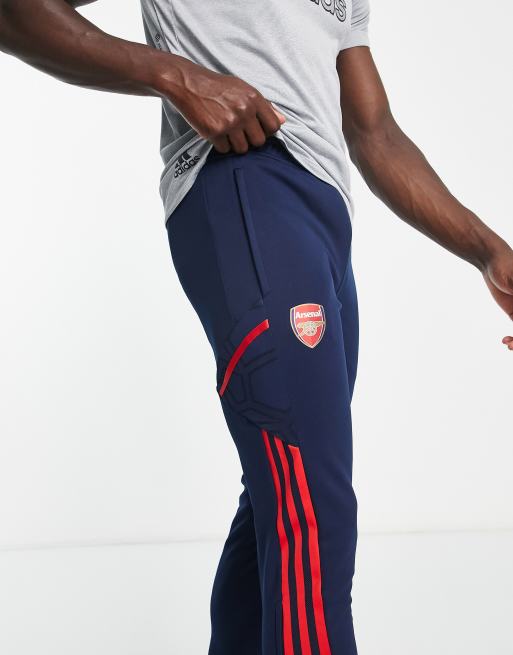 adidas Football Arsenal FC Training printed 3 stripe joggers in