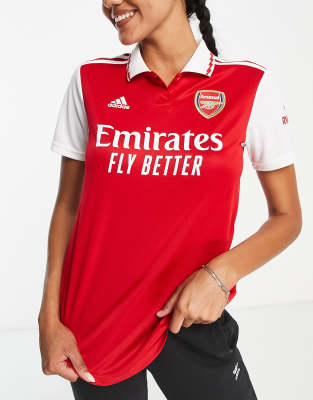 adidas Football Arsenal FC 2022/23 Women's Home shirt in red - ASOS Price Checker