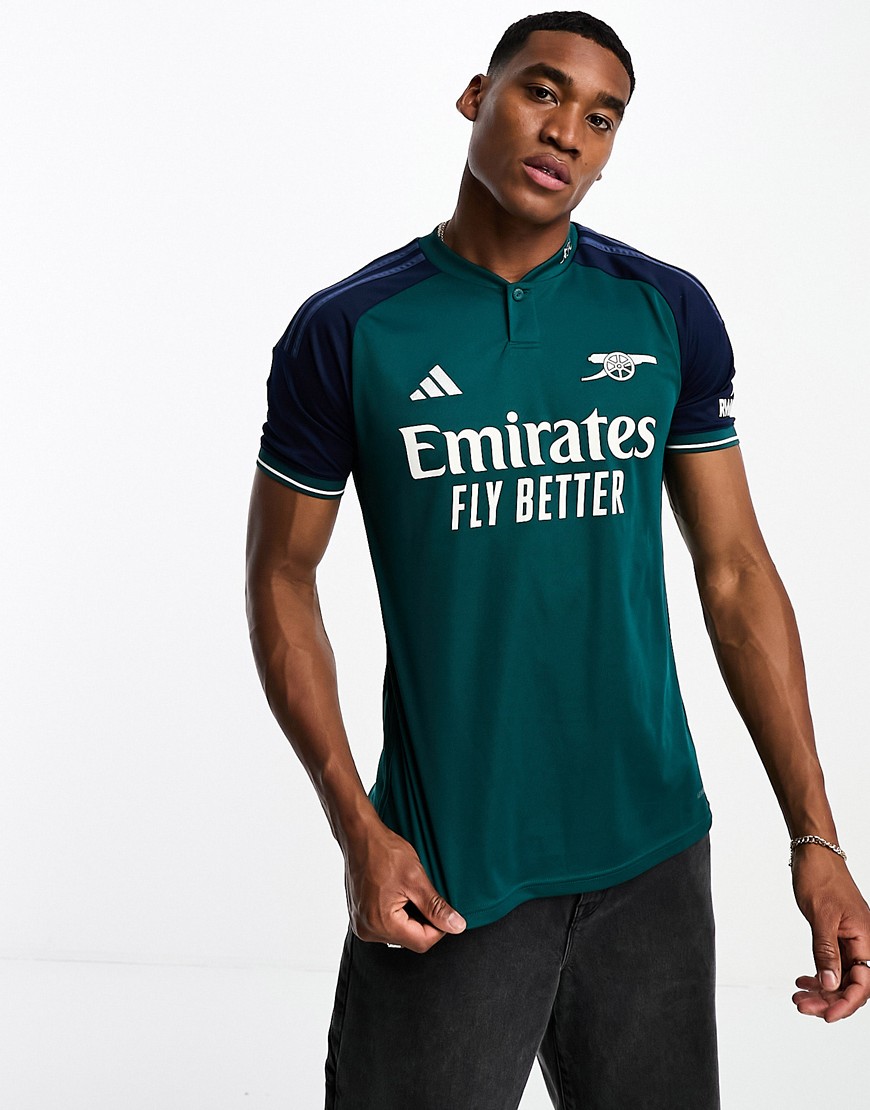 adidas football - arsenal fc 2023/24 - grön t-shirt i unisex-modell-grön/a