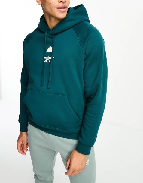 Mens Green Adidas Hoodies & Sweatshirts Tops, Clothing