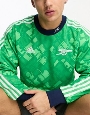 adidas Football Arsenal FC Icons goalkeeper long sleeve t-shirt in green