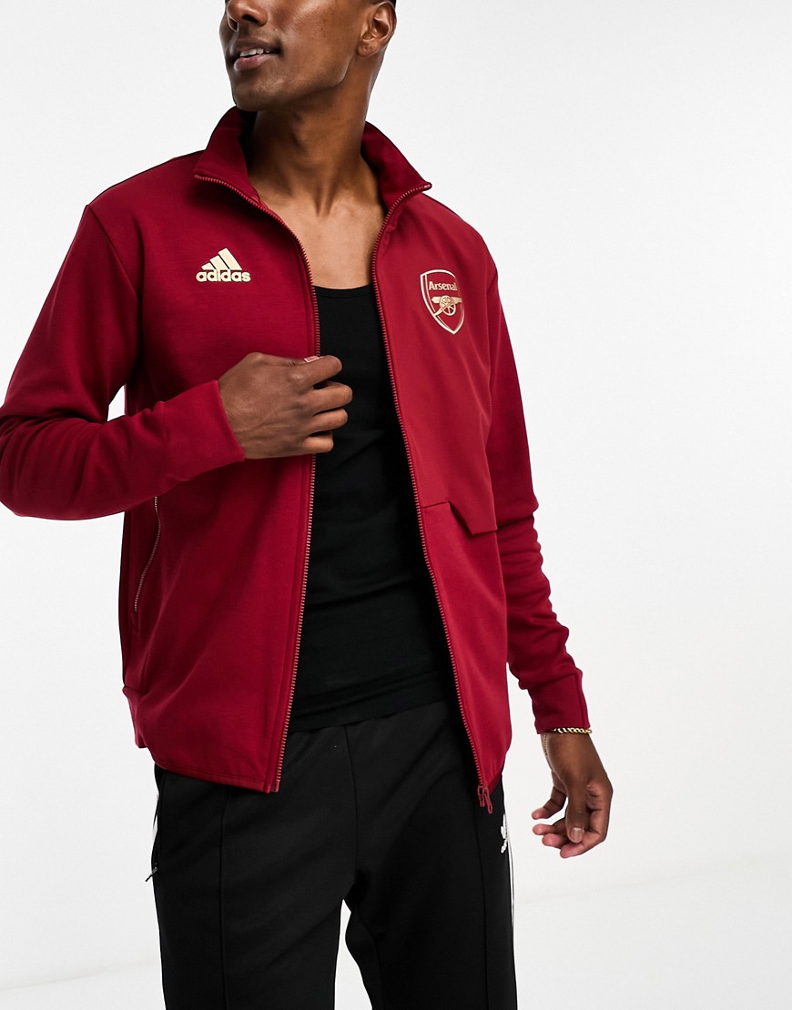 adidas football arsenal fc track top in red