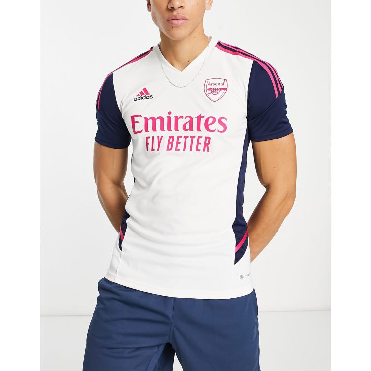 adidas Football Arsenal FC training jersey in off white | ASOS