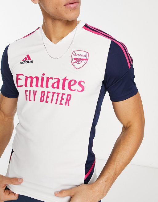 adidas Football Arsenal FC training jersey in off white | ASOS