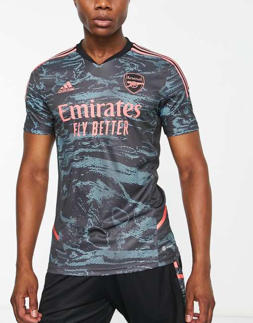 adidas Football Arsenal FC Training printed t-shirt in black and red | ASOS