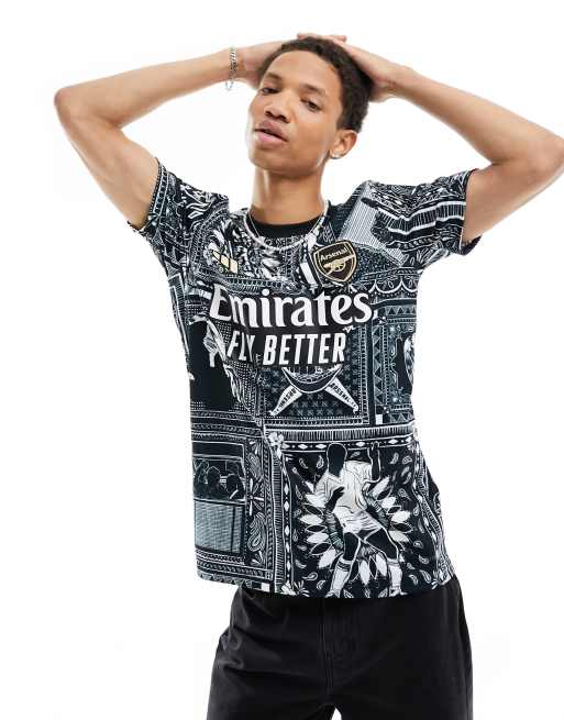 adidas Football – Arsenal Ian Wright – Czarny top z dżerseju