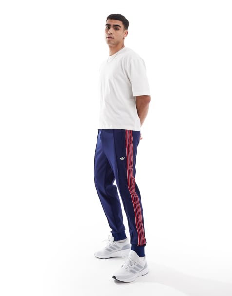 adidas Football Arsenal Icons trackpants in navy and red - view 1