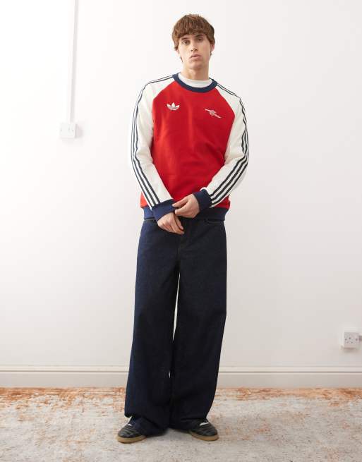 adidas Football Arsenal long sleeve top in red and white, 2 of 5