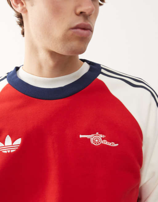 adidas Football Arsenal long sleeve top in red and white, 5 of 5