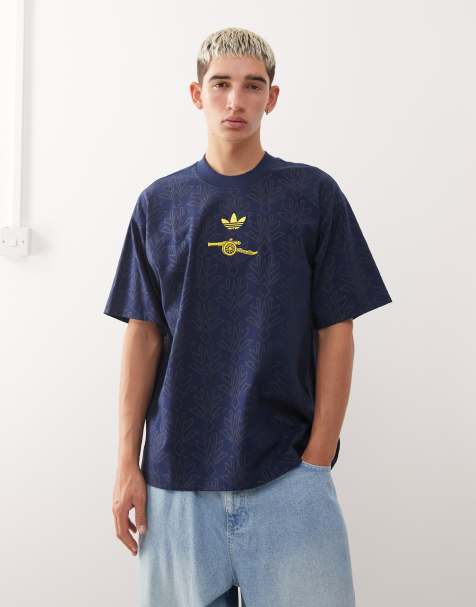adidas Football Arsenal t-shirt in navy print