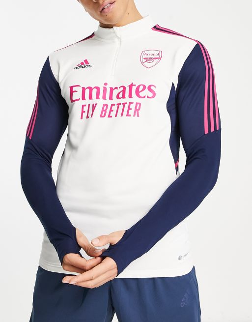 adidas Football Arsenal training track top in off white | ASOS
