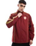 [adidas performance] adidas Football Arsenal Urban Purist track top in burgundy and yellow-Red M BURGUNDY