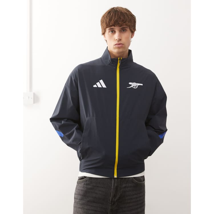 adidas Football Arsenal Z.N.E anthem jacket in navy | ASOS
