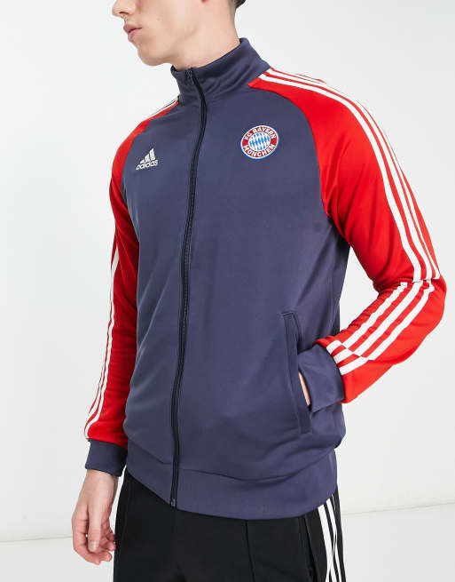 adidas - Football Bayern Munchen FC DNA - Marineblåløbejakke med lynlås