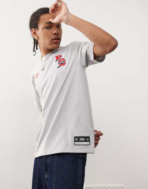 adidas Football – Bayern München – T-Shirt in Grau meliert - view 1
