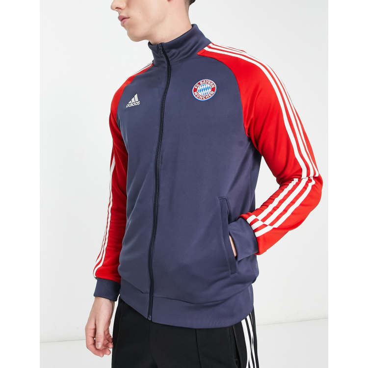 adidas Football Bayern Munich FC DNA full zip track jacket in navy