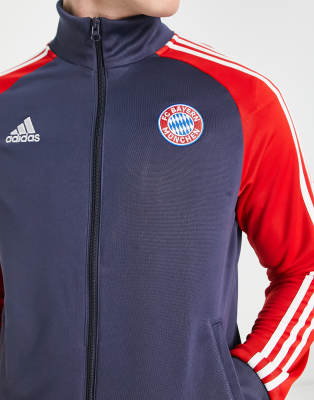 adidas Football Bayern Munich FC DNA full zip track jacket in navy