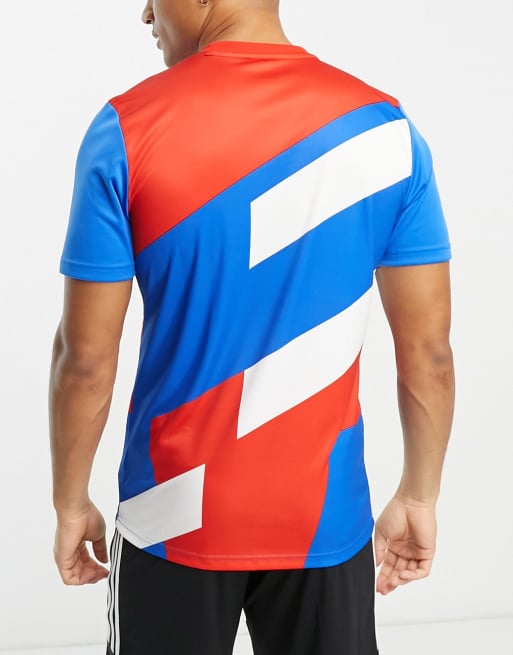 Blue and red outlet adidas t shirt