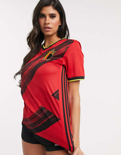 adidas Football Belgium shirt in red | ASOS