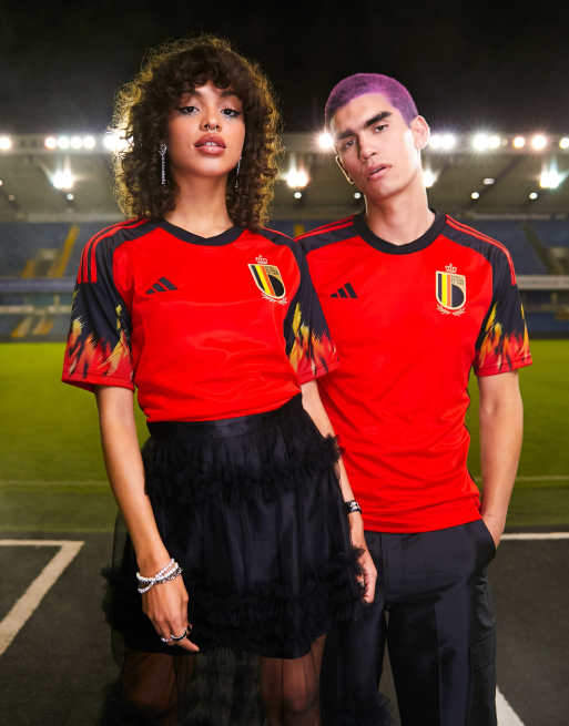 adidas Football – Belgium World Cup 2022 – Czerwona koszulka unisex