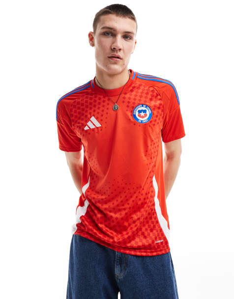adidas Football Chile 2024 Home Jersey in red 