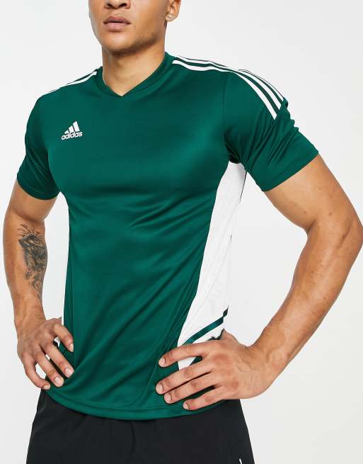 Green adidas sales football shirt