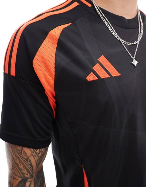 Black adidas football shirt best sale