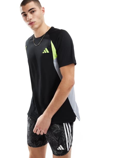 adidas Football – Czarno-szaro-żółty T-shirt - view 1