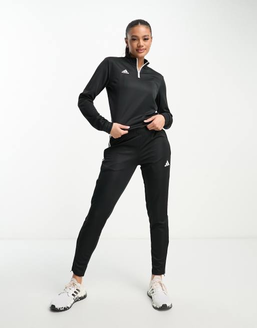 adidas Football Entrada 22 1/4 zip top in black, 4 of 4