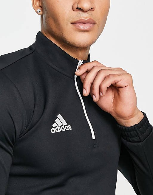 adidas Football Entrada 22 half zip sweat in black | ASOS