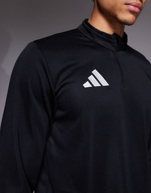 adidas Football Entrada 26 1/4 zip in black | ASOS