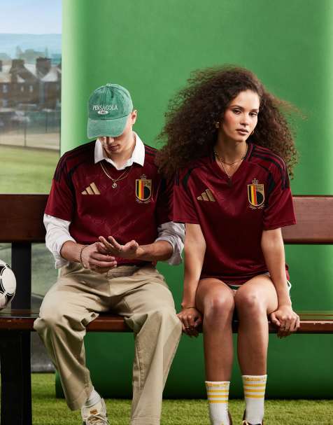 adidas – Football – Euro 2024 Belgien – Vinröd hemmatröja - view 1