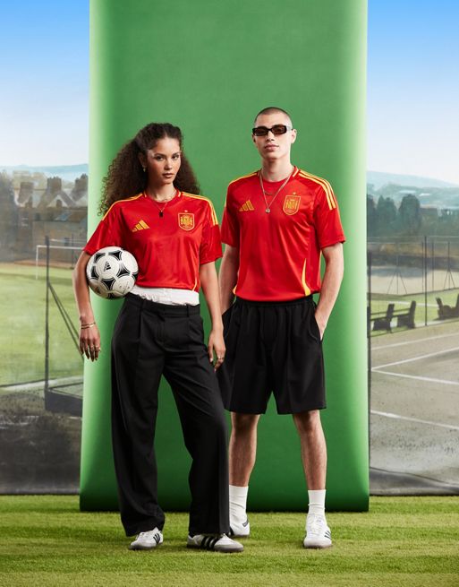 adidas – Football – Euro 2024 Spanien – Röd hemmatröja